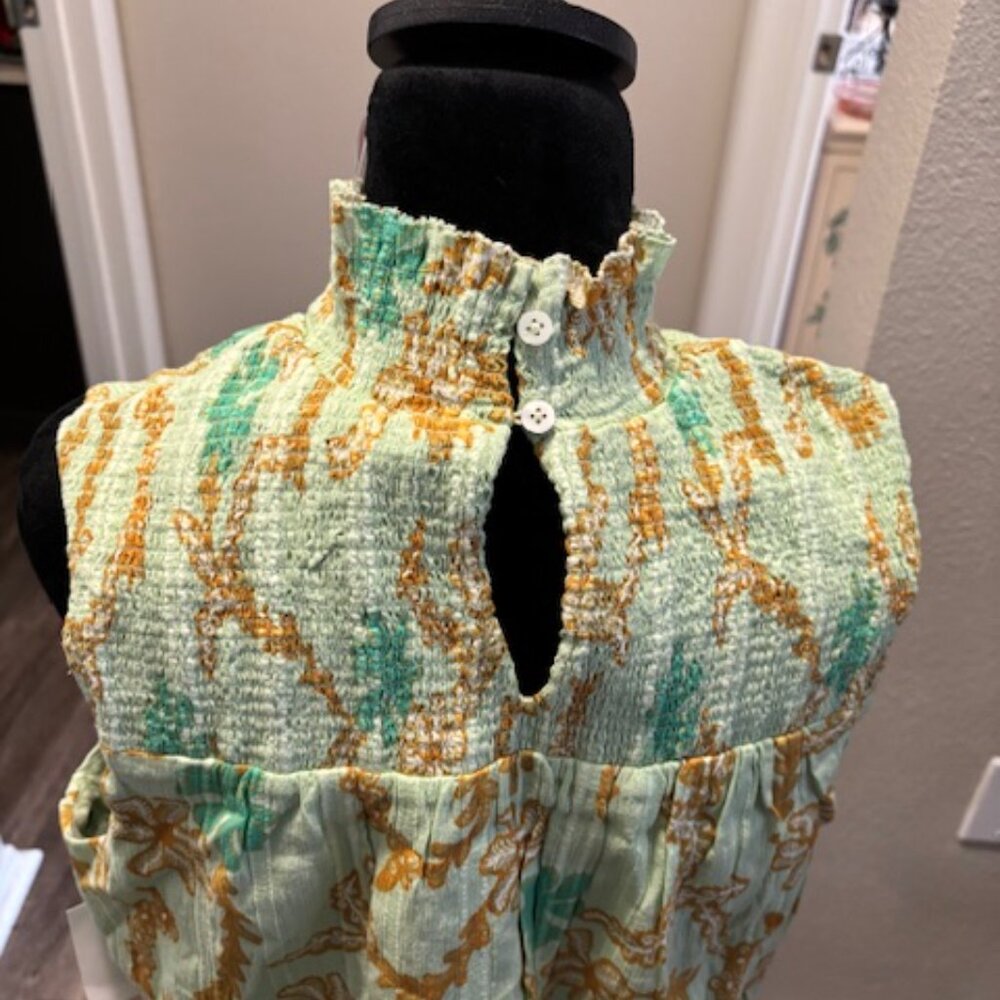 Joie NWT Mika Pastel Green Multi Print Sleeveless Top XL - Picture 4 of 8